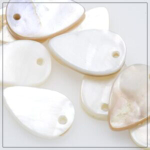 Perlemorsskive oval flad natur
