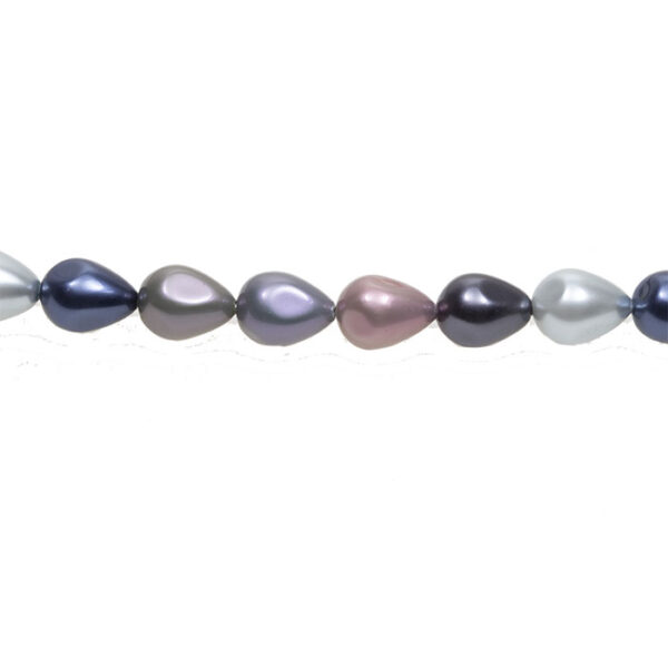 Shellperler lilla grå brun 10x13mm - Billede 2