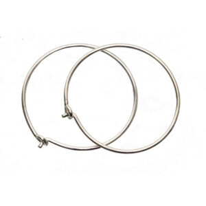 Creol sølv 30mm tråd 0,85mm,1par.
