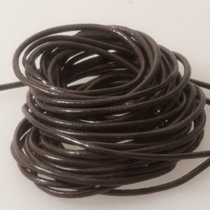 Lædersnørre okse brun 2mm. 4 meter