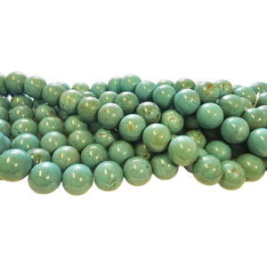 Turkis magnesit 20mm farvet 20 perler