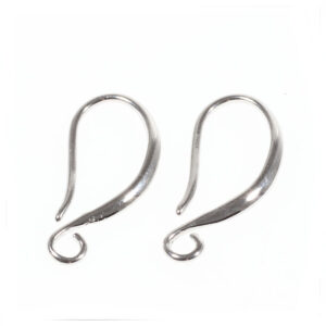 Ørekrog forsølvet messing (god holdbarhed), 10x21mm, 3par.
