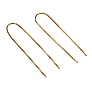 ørekrog sterlingsølv forgyldt U-form. 1par