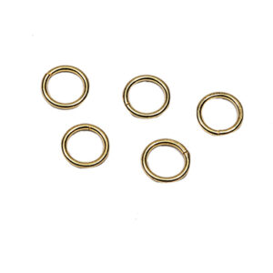 Øsken sterlibgsølv forgyldt 5x0,75mm, lukket ring 10stk