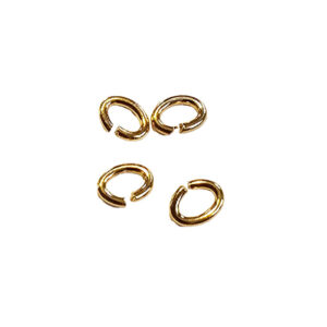 øsken sterlingsølv forgyldt oval 4x3x0,7mm 10stk