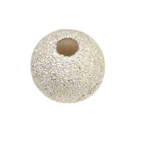 Perle sterlingsølv 925 stardust, 6mm 1stk