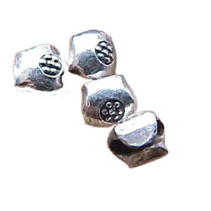 Perle Karensølv ox 5x5mm hul 1,3mm. 2stk