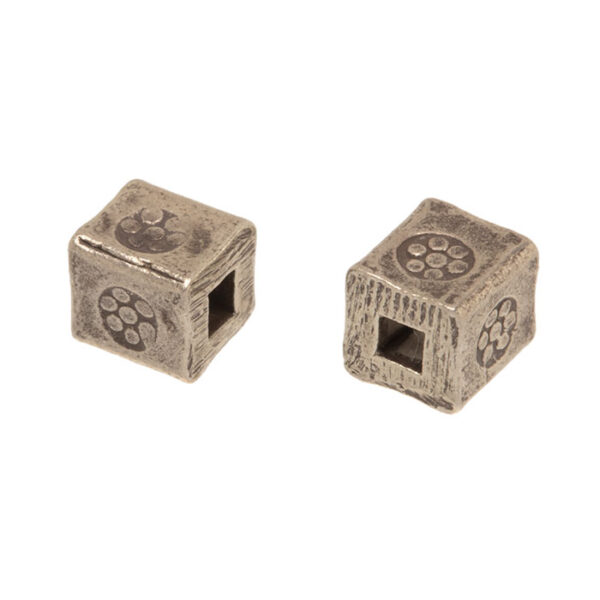 perle sterlingsølv firkant 4,5x4,5x4,5mm, 2stk