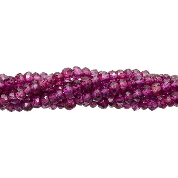 Rhodolit facet 2,8-3mm 42cm