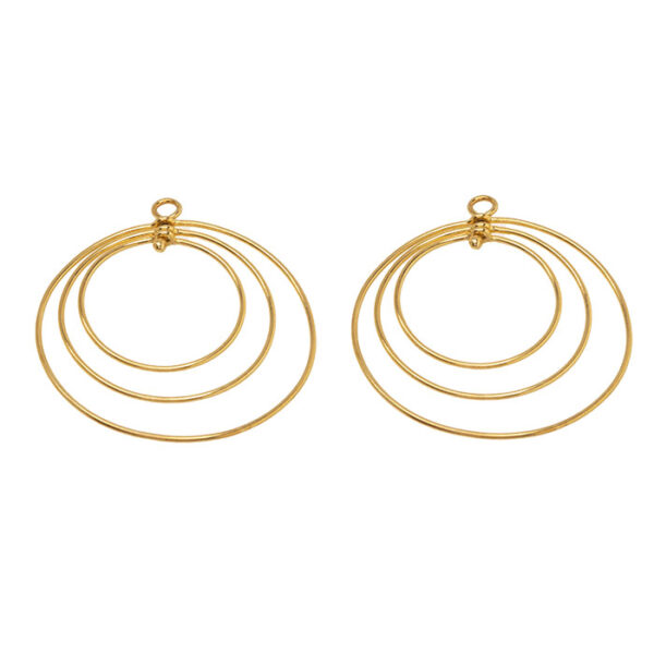 Vedhæng Sterlingsølv forgyldt, tre i en, 1par. - Billede 2