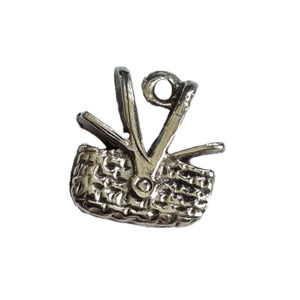 Vedhæng sterlingsølv madkurv 14 x 13mm 1stk