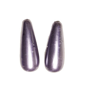 Anboret shellperle dråbe lys lilla 9x30mmm. 1par