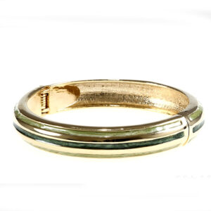 armbånd ass grøn/lys grøn stribe resin /messing fg 18k
