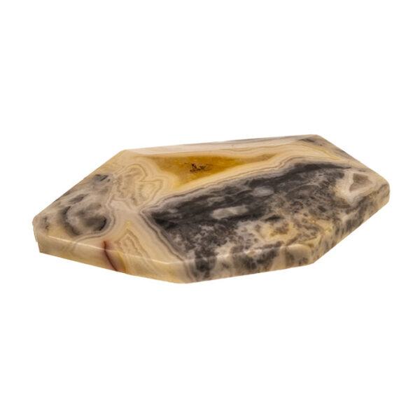 agat gul crazy skive 36x36mm 1perle