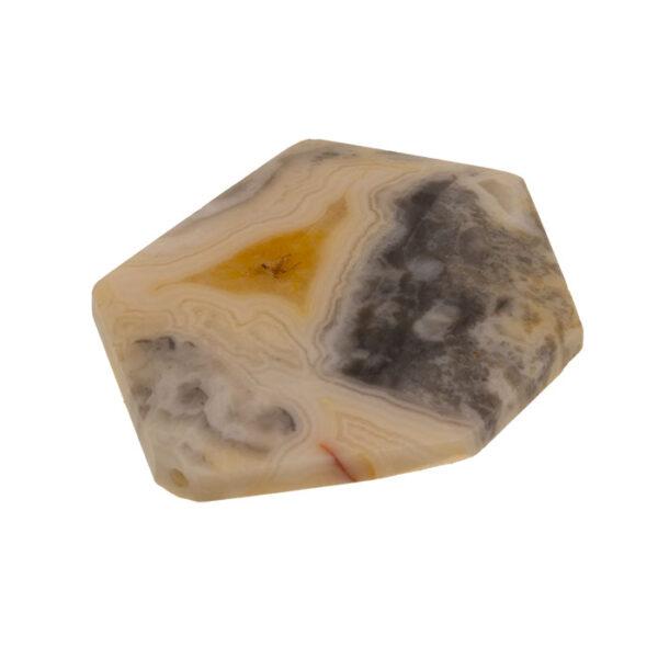 agat gul crazy skive 36x36mm  1perle - Image 2