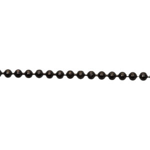 Kuglekæde messing oxideret inc. lås1,4mm, 1meter