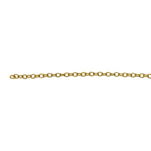 Ankerkæde sterling sølv forgyldt anker 50 åbent led, 20cm