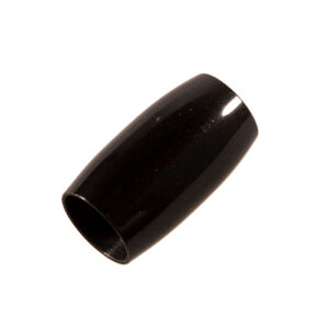 Magnetlås, stål, sort, oval 3 mm indv. længde 14mm. 1stk