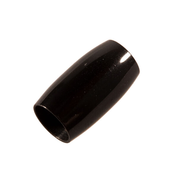 Magnetlås, stål, sort, oval 3 mm indv. længde 14mm. 1stk