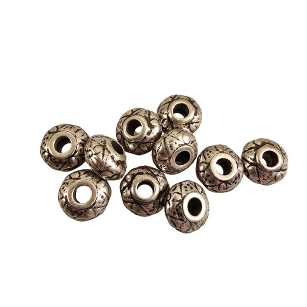 Perle 8x5 mønstret 3mm hul. 10stk