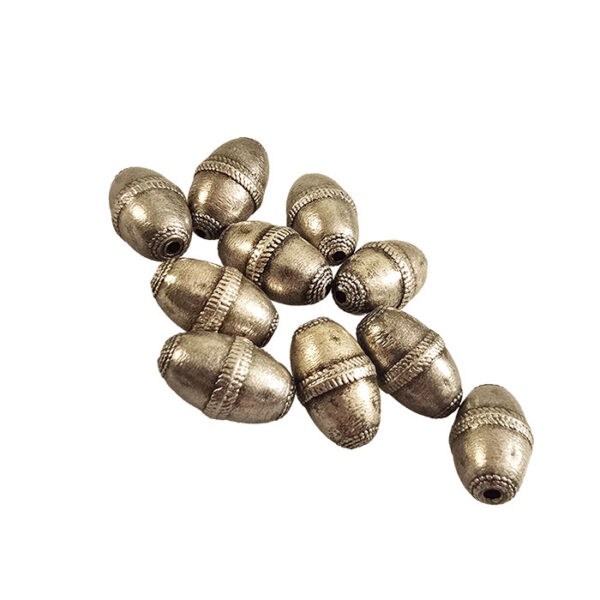 Perle metaliseret plast Afrikansk 9X14mm 10stk