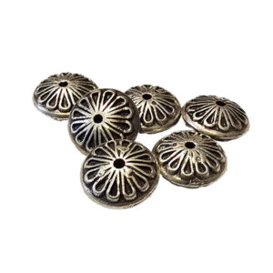 Perle metaliseret plast linse 4X10 mm mat ant 10stk