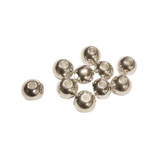 Perle messing forsølvet 6mm "long lasting" 10stk
