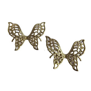 Vedhæng sommerfugl messing 40x33mm. 2stk