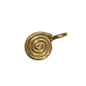 Vedhæng Karensølv fprgyldt spiral 7x1,9mm