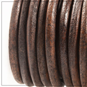 Læder brun meleret 5mm