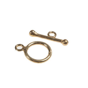 Bidsellås sterlingsølv forgyldt 11mm tråd 1,3mm