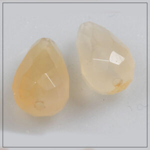 Carneol dråbe, facet 8x12mm, 1stk