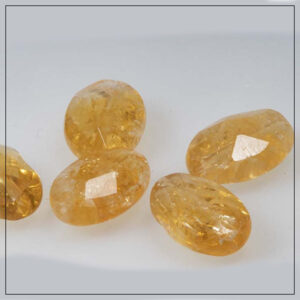 citrin oval facet 8x12mm 1stk