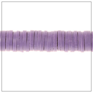 Fimo Perle rund skive violet  6mm 1streng