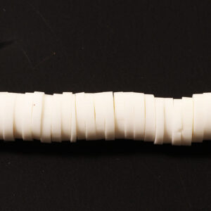 Fimo Perle skive hvid 6mm