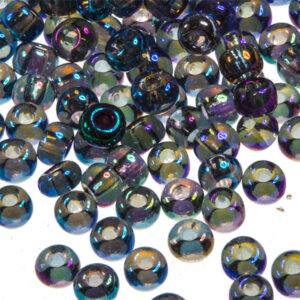 Glasperle 4mm blålilla metalc ca.170stk