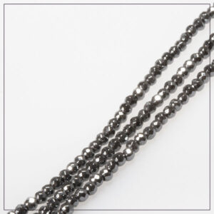 Hæmatit facet 2mm. 1streng