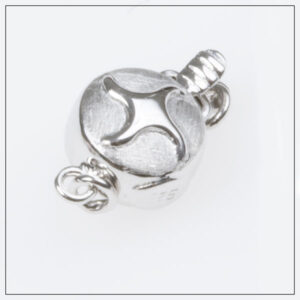 Kuglelås Sterlingsølv flad 10X7mm, 1styk