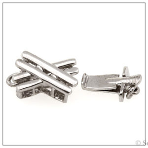 Kuglelås Sterlingsølv "X" 13x8mm, 1styk