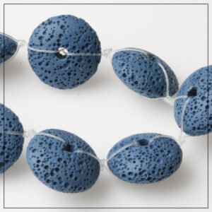 Lava abacus safirblå 21x11mm 18stk