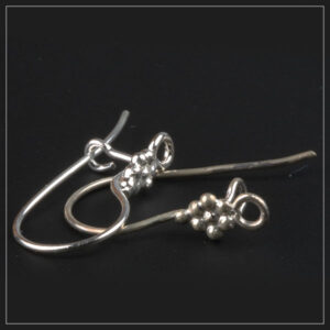 Ørebøjle Sterlingsølv blomst tråd 0,75mm,