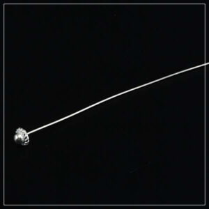 Perlestav/headpin Sterlingsølv med lille klase 0,45x50mm, 2s