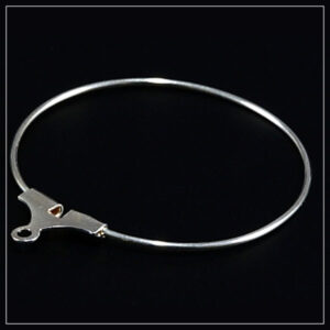 Sigøjnerring forsølvet 25mm tråd 0,7mm. 5par