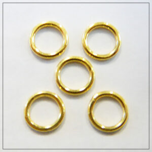 Øsken Sterlingsølv forgyldt 6x1mm åben ring,