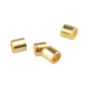 Wireklemme sterlingsølv forgyldt 2x2mm, 4stk