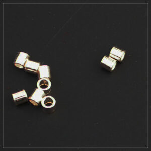 Wireklemme Sterlingsølv 2x2mm hul 1,3mm, 10stk