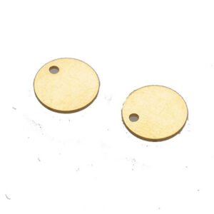 Stempelanker Sterlingsølv fg 8,0mm rundt 1 hul. 2stk