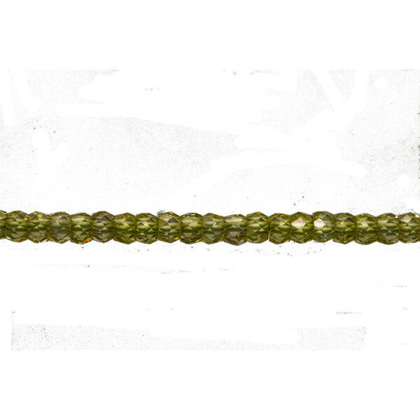 Cubic zirconia facet lys grøn 3,2mm, 1streng. - Image 2