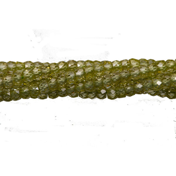 Cubic zirconia facet lys grøn 3,2mm, 1streng.