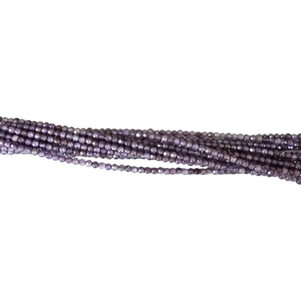 Cubic zirconia facet lilla 2mm 1streng